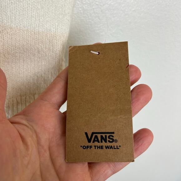 NWT Vans Sweater Tank Top Size Small Sydney Beige Cream Checkered Cropped - Picture 7 of 7